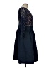 Eliza J 100% Polyester Argyle Blue Cocktail Dress Size 12 - photo 4