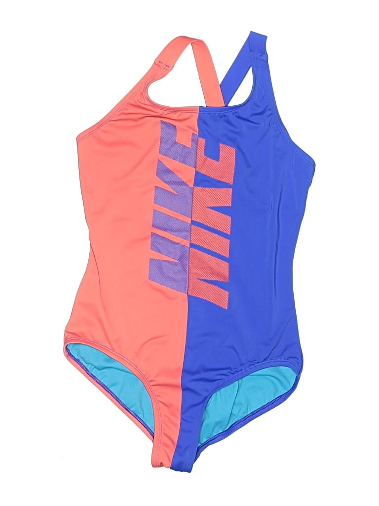 Pre-owned Nike One Piece Swimsuit In Blue