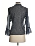 Matison Stone 100% Polyester Polka Dots Gray 3/4 Sleeve Blouse Size S - photo 2