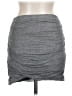 Clu Solid Gray Casual Skirt Size L - photo 2