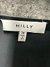 Milly Black Long Sleeve Silk Top Size 10 - photo 7