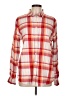 Lands' End 100% Cotton Plaid Orange Long Sleeve Button-Down Shirt Size 12 - photo 1