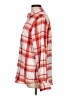 Lands' End 100% Cotton Plaid Orange Long Sleeve Button-Down Shirt Size 12 - photo 5