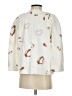 Massimo Dutti 100% Viscose Print Ivory Blazer Size 4 - photo 2