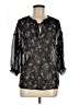 Global Work Black 3/4 Sleeve Blouse Size M - photo 1