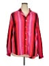 Never Fully Dressed Stripes Pink Long Sleeve Button-Down Shirt Size 18 - photo 1