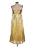 Let Me Be 100% Polyester Metallic Gold Cocktail Dress Size M - photo 2