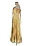 Let Me Be 100% Polyester Metallic Gold Cocktail Dress Size M - photo 5