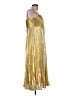 Let Me Be 100% Polyester Metallic Gold Cocktail Dress Size M - photo 4