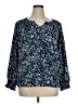 Jessica Simpson Blue Long Sleeve Blouse Size XL - photo 1