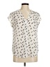 Fun2Fun 100% Polyester Ivory Short Sleeve Blouse Size M - photo 1