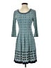 Max Studio Argyle Teal Casual Dress Size S - photo 1
