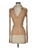 BCBGMAXAZRIA Tan Long Sleeve Top Size S - photo 1