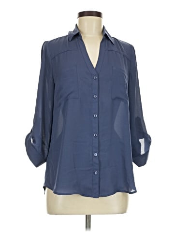 BCX 3/4 Sleeve Button-Down Shirt (view 1)