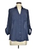 BCX Blue 3/4 Sleeve Button-Down Shirt Size M - photo 1
