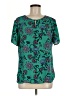 Van Heusen 100% Polyester Teal Short Sleeve Blouse Size M - photo 1