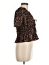 Rails Animal Print Brown Short Sleeve Blouse Size M - photo 4