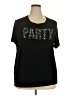 Torrid Metallic Black Short Sleeve T-Shirt Size 2X Plus (2) - photo 1