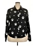 Unbranded 100% Polyester Hearts Black Long Sleeve Blouse Size XXL - photo 1