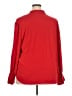 Chico's 100% Polyester Red Long Sleeve Blouse Size 4 (20/22) - photo 2
