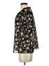 Everleigh 100% Polyester Floral Black Short Sleeve Blouse Size S - photo 5