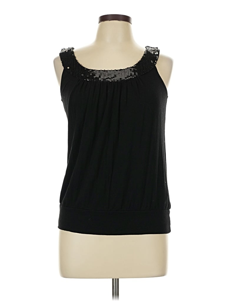 Pre-owned Iz Byer Sleeveless Blouse In Black