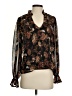 Evereve Brown Long Sleeve Blouse Size S - photo 1