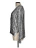 BCBGMAXAZRIA 100% Polyester Metallic Silver Cardigan Size L - photo 5