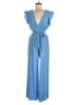 Shein 100% Polyester Solid Blue Jumpsuit Size 6 - photo 1