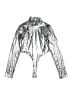 Forever 21 Metallic Silver Long Sleeve Blouse Size M - photo 1