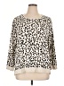 Jane and Delancey Animal Print Ivory Pullover Sweater Size 1X - photo 1