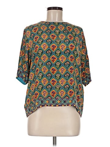 Tanvi Kedia Short Sleeve Silk Top (view 1)