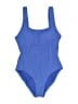 Shade & Shore Solid Blue One Piece Swimsuit Size S - photo 1