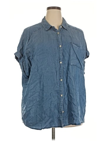 Terra & Sky Short Sleeve Button-Down Shirt (view 1)