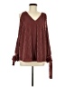 Entro Burgundy Long Sleeve Blouse Size M - photo 1