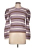 Derek Lam 10 Crosby Stripes Purple Wool Pullover Sweater Size L - photo 1