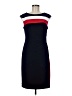 Connected Apparel Color Block Blue Casual Dress Size 8 - photo 1