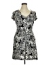 Connected Apparel Paisley Gray Casual Dress Size 10 (petite) - photo 1