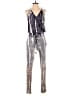Young Fabulous & Broke Metallic Silver Jumpsuit Size S - photo 1