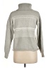 Mia + Tess Chevron-herringbone Gray Turtleneck Sweater Size M - photo 2