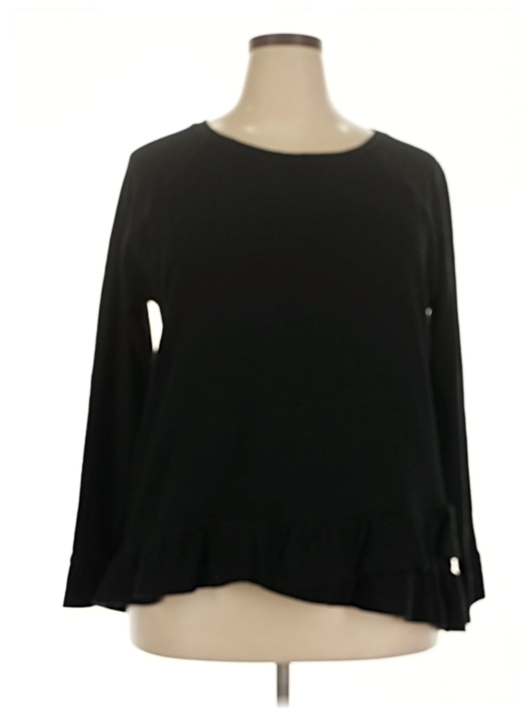 Pre-owned Ann Taylor Loft Pullover Sweater In Black