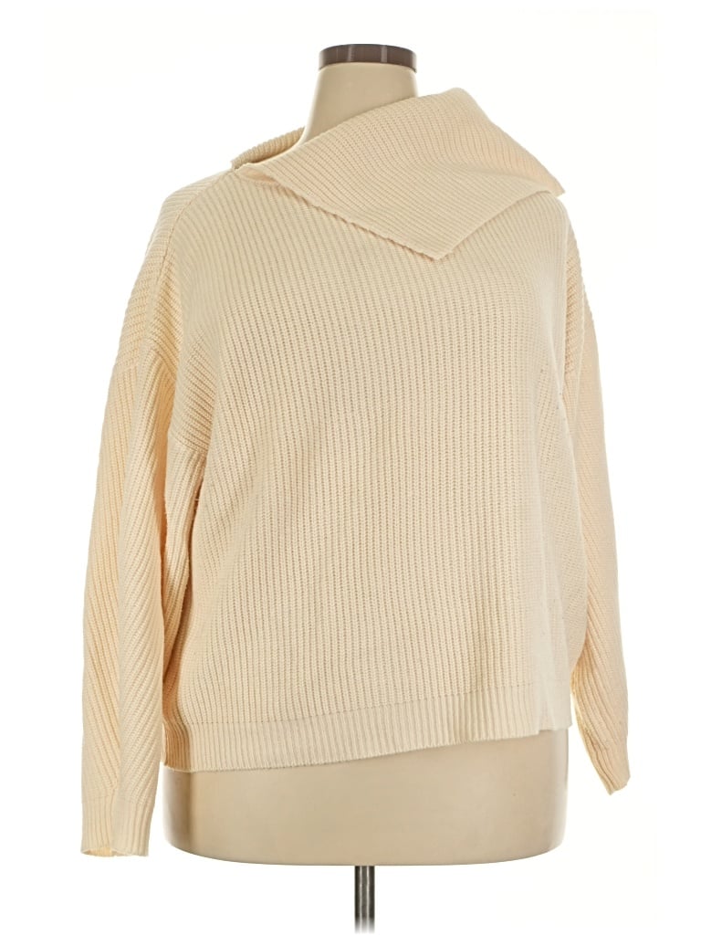 Pre-owned Eloquii Pullover Sweater In Tan