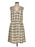 Ann Taylor LOFT 100% Polyester Tweed Ivory Casual Dress Size 12 - photo 1