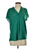 Maison d' Amelie 100% Polyester Green Short Sleeve Blouse Size S - photo 1