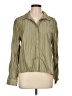 Modern Works Stripes Green Long Sleeve Blouse Size L - photo 1