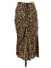 Veronica Beard Animal Print Brown Silk Skirt Size 2 - photo 1