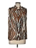 Worthington 100% Polyester Animal Print Brown Sleeveless Blouse Size L - photo 1