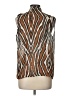 Worthington 100% Polyester Animal Print Brown Sleeveless Blouse Size L - photo 2