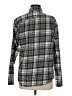 American Eagle Outfitters Plaid Black Gray Long Sleeve Button-Down Shirt Size M - photo 2
