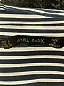Zara Basic Stripes Black 3/4 Sleeve Button-Down Shirt Size M - photo 7